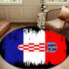 Croatian Football Pride Round mat, Anti-slip Circle Carpet Chair rug For livingroom,Bedroom, doormat home decor Gift Christmas Gifts