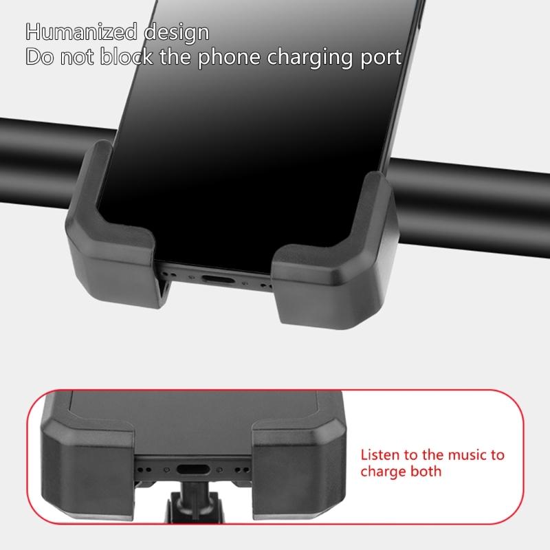 Motorcycle Phone Holder 360 Degree Rotating Handlebar/Rearview Mount Phone Cradles Scooter Bike Shockproof Stand
