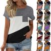 Женская футболка Футболка с принтом С коротким рукавом и карманом Повседневные Выходные Мода Классический Круглый вырез Обычный Топ