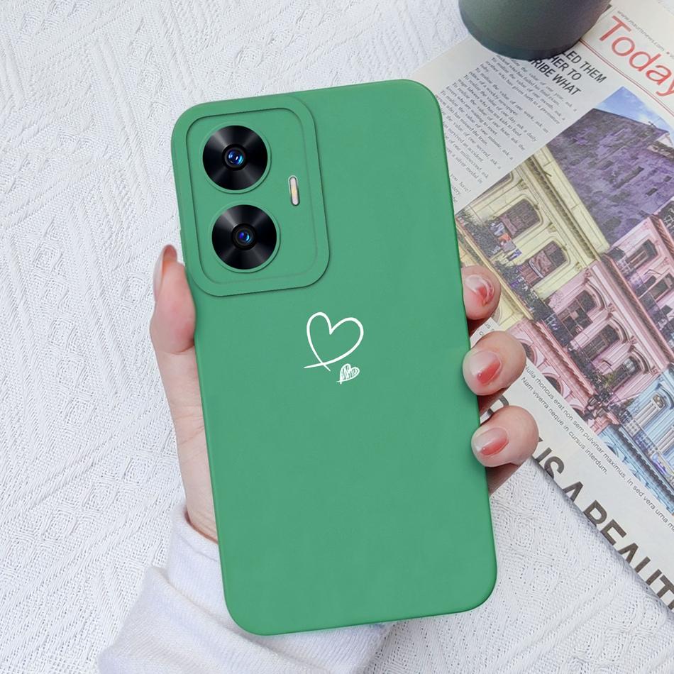 Чехол для телефона OPPO Realme C55 C35 C33 C31 Улучшенная защита камеры Жидкий силиконовый бампер Чехол для Realme C 55 35 33 31