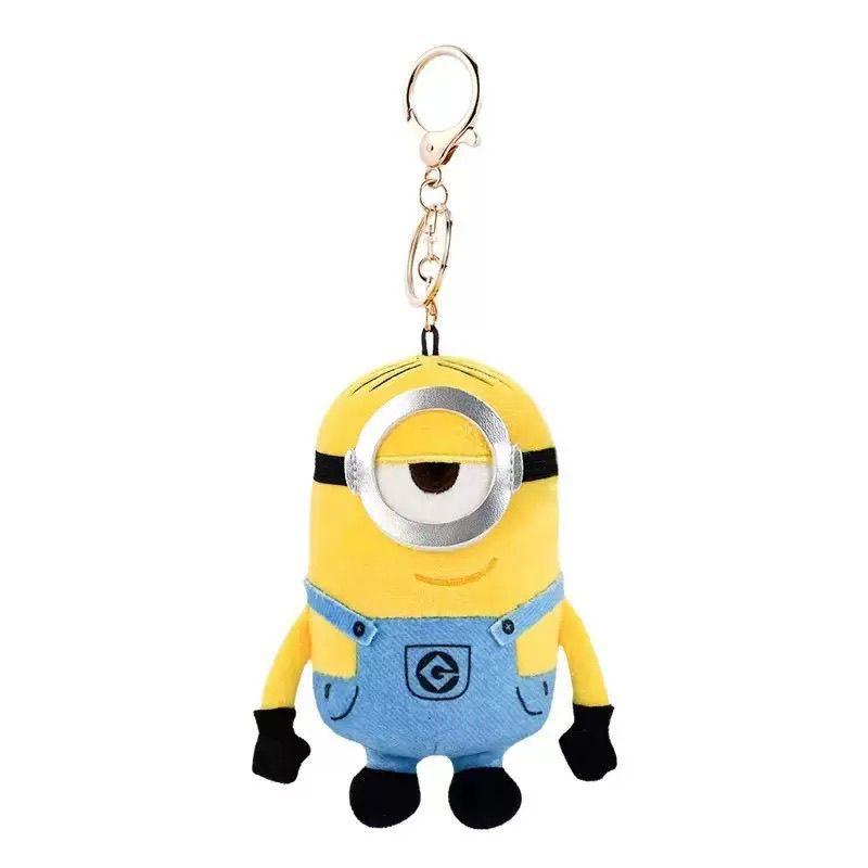Potdemiel Officially Licensed Universal Cartoon Minions Bag Pendant Cute Plush Toy Keychain Bag Charm Trendy Decorative