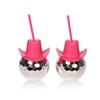 1Pc New Flash Cowboy Hat American Plastic Cup Disco Ball Cup Plastic Straw Cup