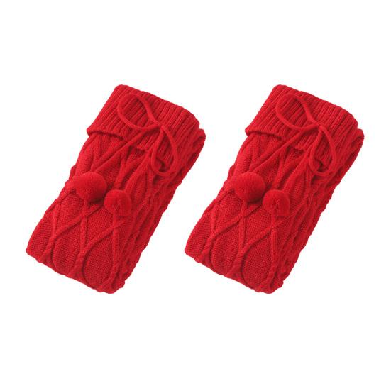 1 пара плетеных плюшевых шариков с бантом и декором, узкие длинные чулки, носки с текстурой ромба, вязаные носки выше колена