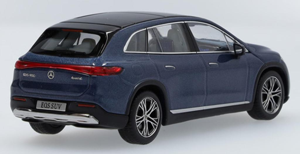 Genuine EQS SUV Electric Art Line Sodalite Blue Scale Model [Mercedes-Benz Collection] (X296) 1/43