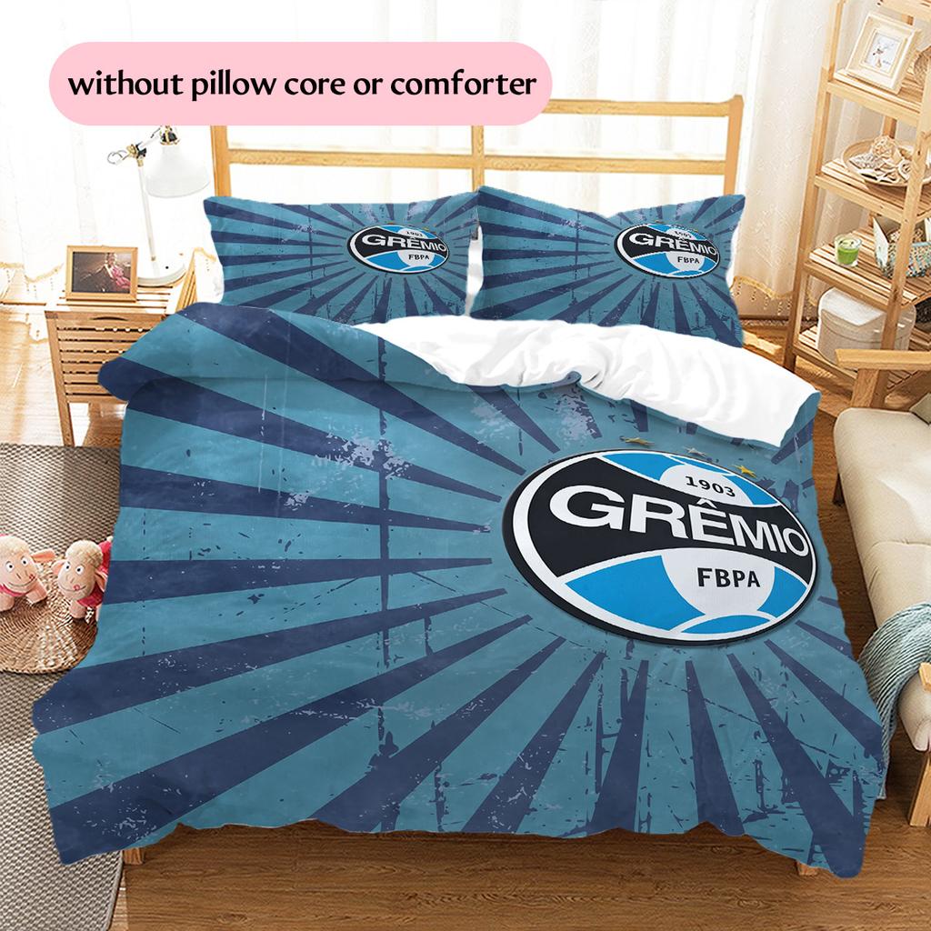 Grêmio FBPA Pattern Bedding Quilt Set Home Decoration Gift (1 * duvet cover + 2 * pillowcase without core)