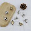 Four Point Star Cabinet Knobs Zinc Alloy Modern Minimalist Furniture Handles Gloss Silver Compact Star-Shaped Drawer Pulls