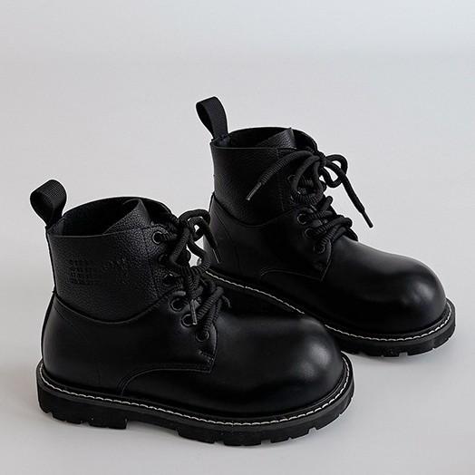 Модные ретро универсальные кожаные ботинки однотонные на шнуровке на платформе ботинки Мартин осень и зима колледж стиль короткие ботинки британский стиль мода b