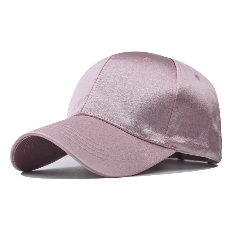 Silk Satin Women Men Baseball Caps Glossy SImple Korea Sun Hat Summer Baseball Hats Hip Hop Visor Hat
