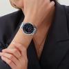 Casio Часы с кварцевым механизмом и стальным ремешком, унисекс, черный циферблат, LTP-VT03D-1B