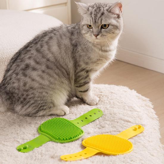 2Pcs Silicone Cat Grooming Strap Pad Self Groomer Brush Cats Adjustable Pet Grooming Tool Pet Grooming Accessory