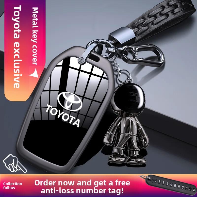Black Transparent Key Fob Case Cover For Toyota Corolla Cross Yaris Sienna Venza Harrier Hilux Tundra Mirai Land Cruiser Alphard
