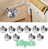 10Pcs 30mm Crystal Cabinet Knob with Screws Diamond Shape Drawer Cupboard Handle Pull Home Decor