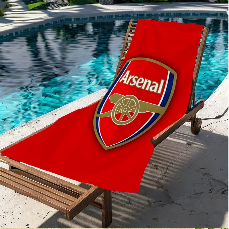 football team F.C Print Beach Towel, Versatile Lightweight Absorbent Beach Towel for Pool Surf Yoga Bathroom, Perfect Birthday Holiday Gift