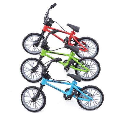 Моделирование сплава палец BMX велосипеды дети мини-размер зеленый гриф велосипедные игрушки с тормозной веревкой подарок забавный высокое качество