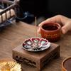 Copper Gourd Multi-functional Incense Holder and Burner with Lotus Design for Sticks and Coils.