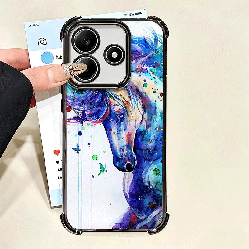 Масляная живопись Лошадь Покрытие Чехол для телефона Для Xiaomi Poco X5 X6 X7 X8 Pro Max F8 Ultra F7 M8 M7 M5S Redmi 15C 15 14C 13C 13 X3 12C F