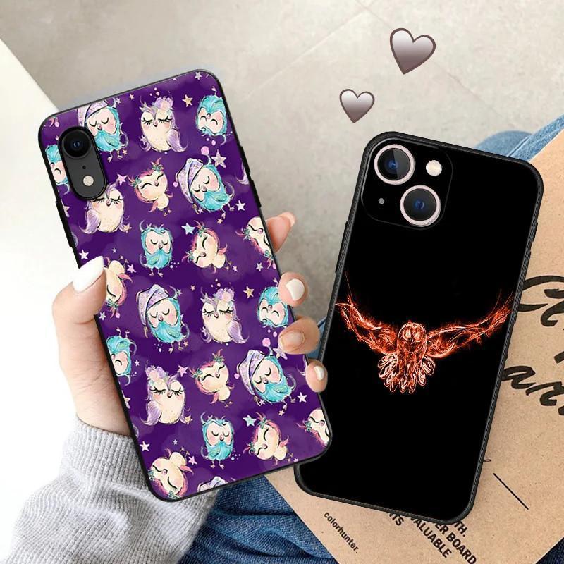 Чехол для мобильного телефона Apple Iphone15 Pro, роскошный и милый чехол для мобильного телефона с рисунком совы, окрашенный и устойчивый к падениям