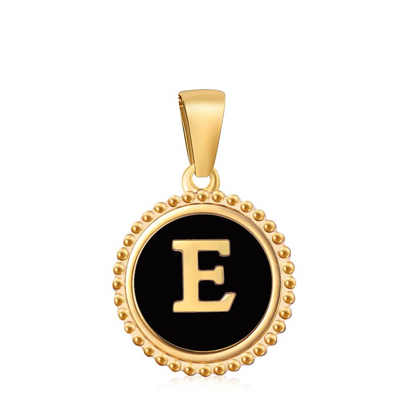 Новый кулон с черной буквой в виде капли масла, кружево 18 карат, классический универсальный нишевый дизайн кулона