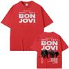 Forever TOUR 2026 Футболка Bon Jovi Гранж Группа Повседневный Свободный Топ Принт Хлопок Удобный Высокое Качество Графический Подарок Фанатам Топы Унисекс