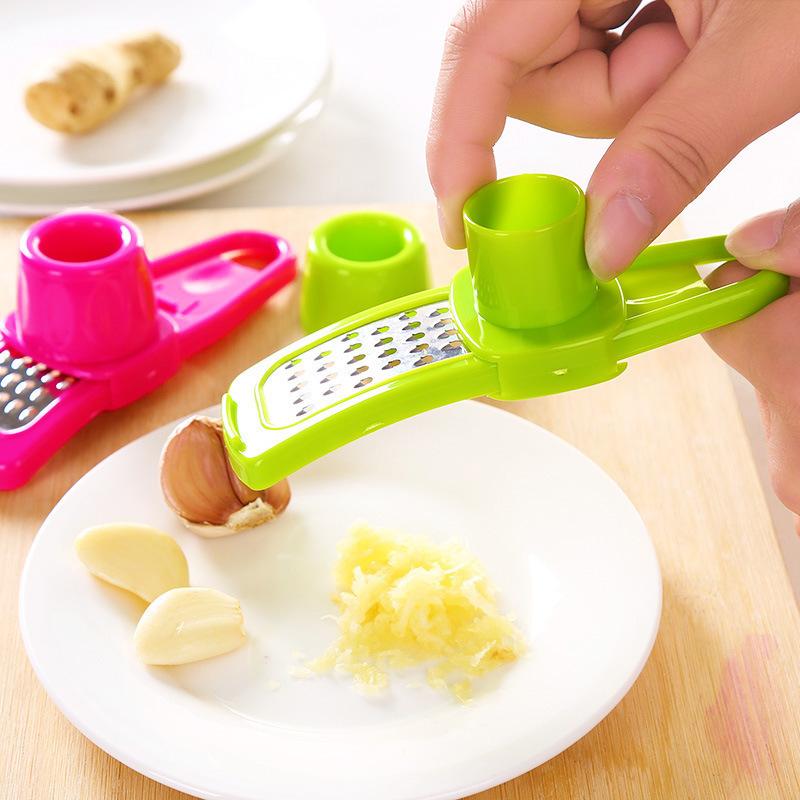 1 Pcs Mini Garlic Grinder Creative Garlic Press Kitchen Garlic Mash Manual Garlic Mashing Green Kitchen Gadgets