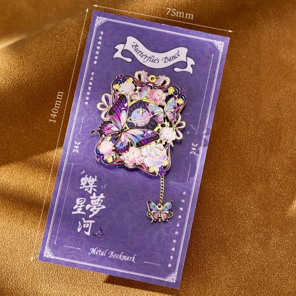 Artistic Book Clip High-Quality Oil Painting Bookmark Exquisite Bookmark Separator Colorful Butterfly Metal Bookmark For Gift