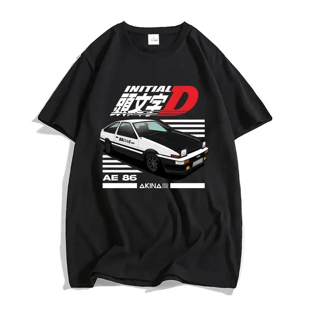 Initial D T Shirt Japanese Anime Graphic Funny Harajuku Manga T Shirt Fashion Casual Short Sleeve T Shirt Summer Men's T-shirt