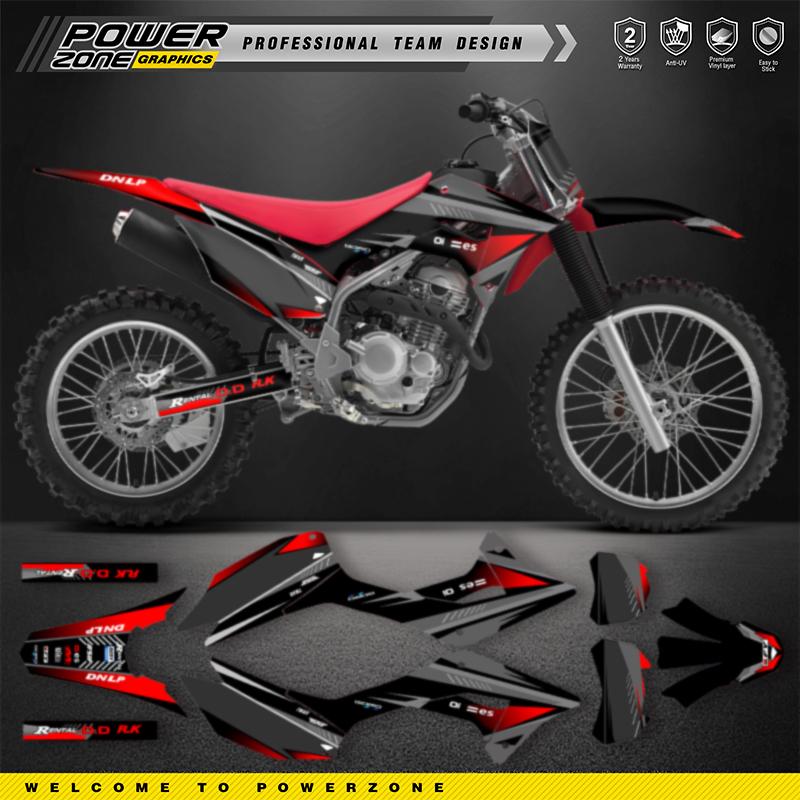 Графические наклейки Powerzone для мотоцикла Комплекты для Honda CRF250F 2019 2020 2021 250F 250cc Мотоцикла Индивидуальный номер и имя
