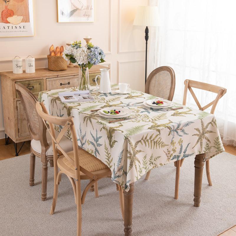 Polyester Digital Printing Color Flower And Bird Tablecloth Rectangular Coffee Table Tablecloth Dining Table Cloth Cover Towel