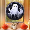 Halloween Sign for Front Door Halloween Wreath Wooden Hanging Sign Boo Ghost Pumpkin Witch Welcome Sign for Window Wall Decor