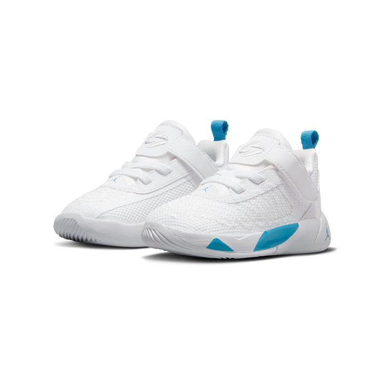 Air Jordan Luka 1 TD Legend of 7 Baby Sneakers White Neo-Turquoise Bright-Crimson DR6085-104