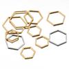 No Fade 40pcs 20pcs Stainless Steel Polygon Pendants Charms Gold Color Hollow Hexagon Bezels for DIY Jewelry Making Resin Mold