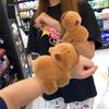 "Capybara Papa Plush Doll: Cute, Round Bracelet Toy"