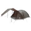 Cabin Tent with Roof Brown Gray 6 Person Polyester and Steel