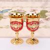 Metal Wine Glasses Retro Wine Cup Goblet Vintage European Style Champagne Cocktail Glasses Bar Home Decor Drinkware