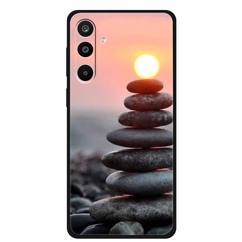 Чехол для Samsung Galaxy A36 5G Цветочный принт Силиконовые чехлы для телефона Обложка для Samsung A26 5G ТПУ Корпуса A 26 36 Черные ТПУ Чехлы