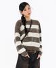 CHASECULT Women'S Striped Round Sweater - Brown