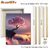 RUOPOTY Pink Scenery DIY Painting By Numbers Acrylic Paint By Numbers Landscape Wall Art Canvas Painting For Hobby Arts 40x50CM