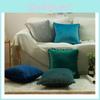 Solid Velvet Dutch Color Pillow Cases Pompom Edging Cushion Cover Living Room