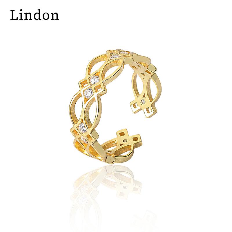 Классическое кольцо Lindon из медного сплава с цирконием, женские ювелирные изделия, свадебный подарок для вечеринки