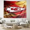 Kansas City Chiefs Print Tapestry, Backdrop, Easy Setup, Ideal for Bedroom, Office & Living Room, with Aesthetic Wall Hanging Decor.