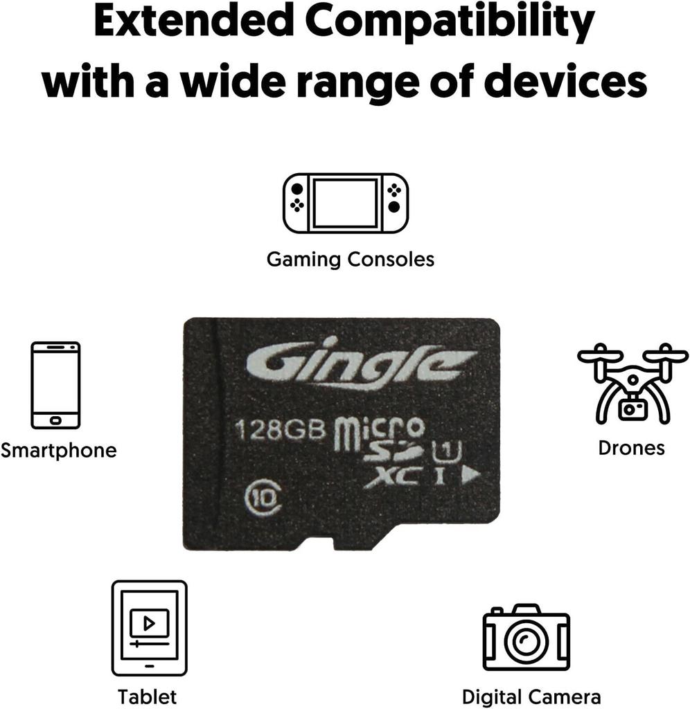 Micro SD TF 32 ГБ 64 ГБ/128 ГБ/256 ГБ флэш-карта памяти Micro SDHC класса 10 с адаптером для камеры записи данных автомобиля, смартфона Game-C10, U1