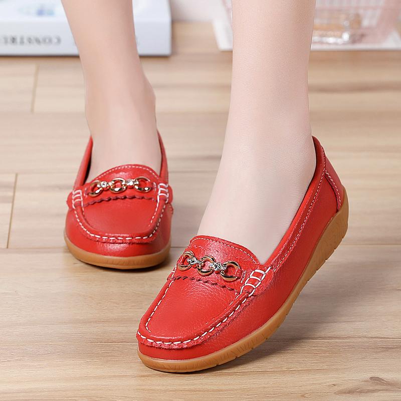 Женские туфли на плоской подошве, кожаные мокасины, повседневные туфли без застежек для ходьбы, минималистичные летние туфли для медсестер для мам