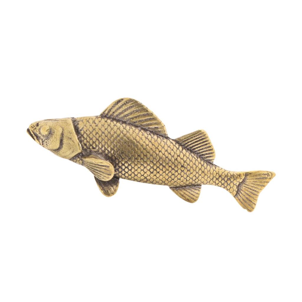 Gold Brass Fish Table Decoration Animal Sculpture Home Decor Figure for Modern Living Room Accessories