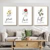 Bible Verse Quote Poster Flowers Interior Decorative Paintings Canvas Wall Art Pictures Aesthetic Living Room Decoration Nordic
