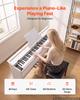 VEVOR Digital Piano 88 Keys Semi Weighted Keyboard with Stand Speaker White, for Beginners, 128 Tones, 128 Rhythms, Full Size Electric Piano