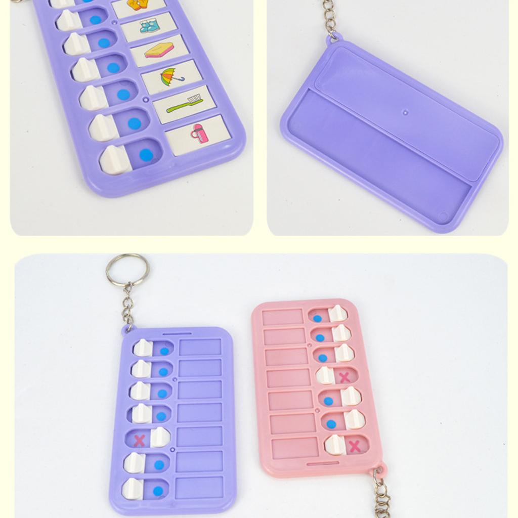 Ежедневник Брелок Портативная Таблица дел Брелки Кольца для ключей от машины Брелки для ежедневного расписания и задач для детей