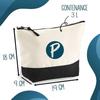 Duo cabas jute et trousse Zoé Définition Cadeau Prénom Femme Anniversaire Noël | Sac de courses Pochette Maquillage Shopping