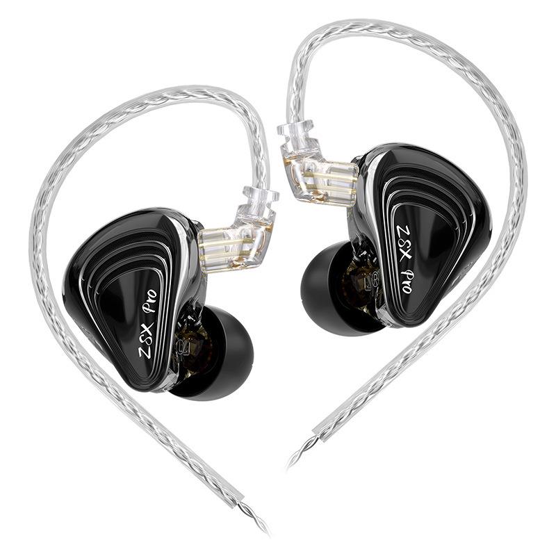 Гибридные HiFi-наушники KZ ZSX PRO 5BA+1DD со сменным кабелем для музыки, спорта, игр