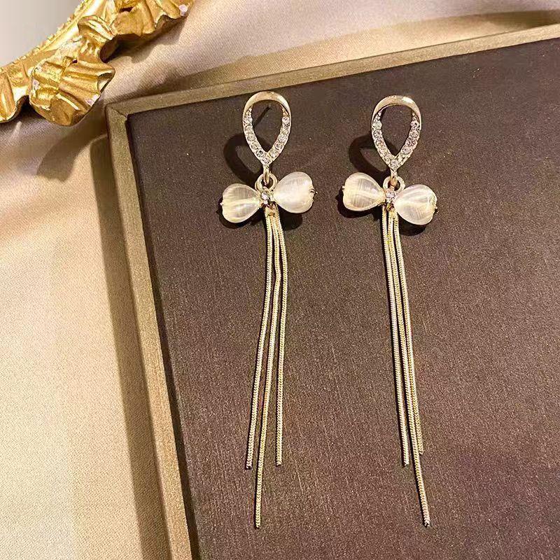 Серьги-кисточки из жемчуга премиум-класса Silver Needle Celebrity, элегантные, модные, с темпераментом, серьги из легкой роскоши с блестящими бриллиантами, длинные серьги для женщин