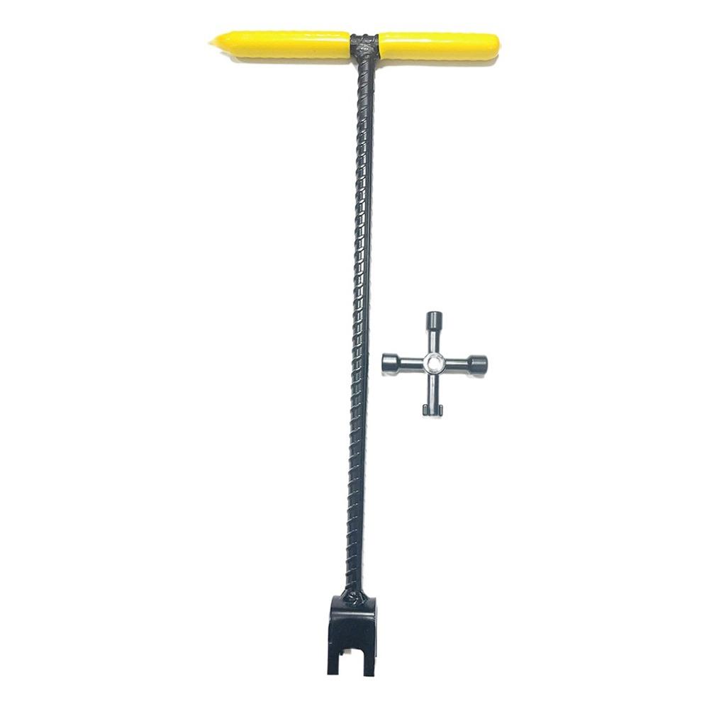 Sturdy Steel Water Meter Key Heavy Duty Threaded Valve Shut Off Spanner  Underground Valves